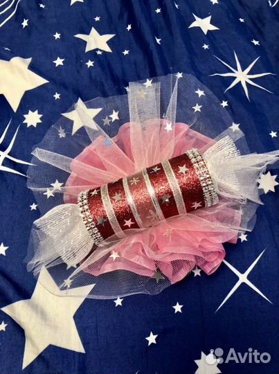 Новогодняя Заколка конфета. Костюм конфетки