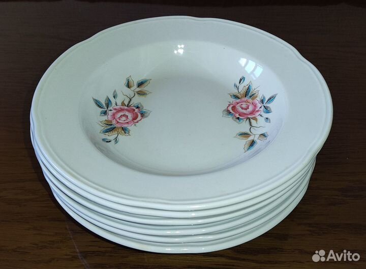 Тарелки керамические глубокие и для вторых блюд