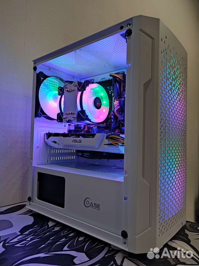Белый игровой компьютер 12 ядер/16гб/Ssd/gtx1070