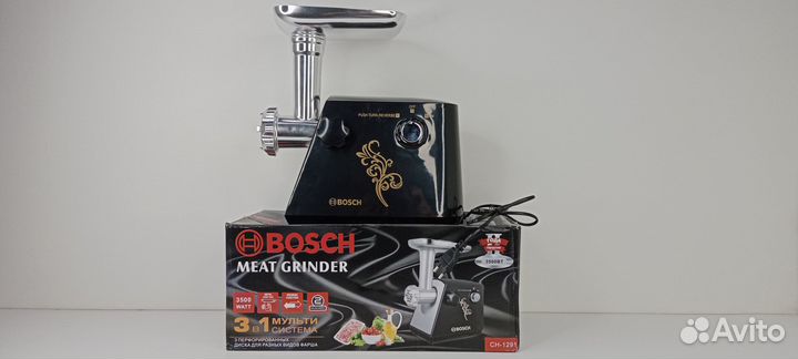 Мясорубка bosch электрическая с насадками,реверсом