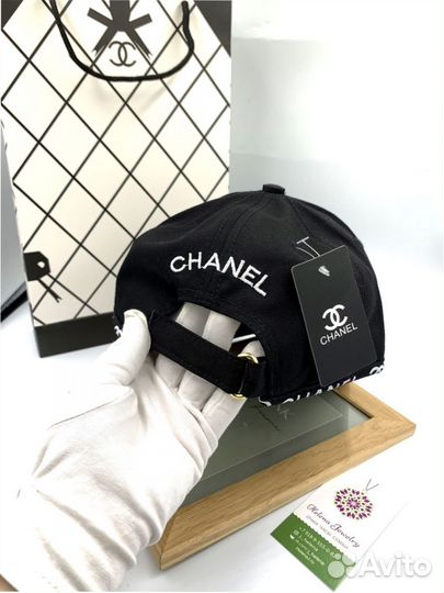 Кепка бейсболка Chanel черная (1020)