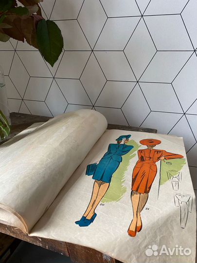 Винтажный европейский журнал мод 1946г