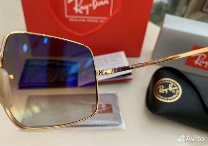 Очки ray ban square коричневые