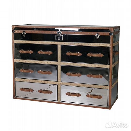 Тумба Entourage Polished Steel 6 Drawer