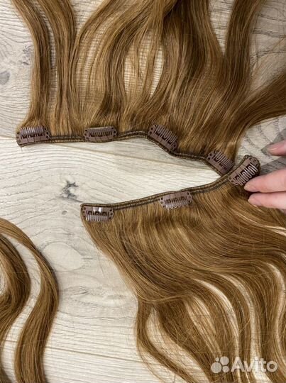 Волосы натуральные на заколках