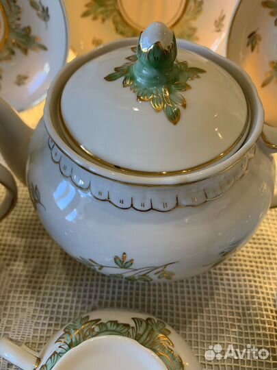 Сервизы чайные Зеленый барбарис. Золотая лента