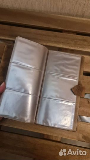 Визитница натуральная кожа за шоколадку