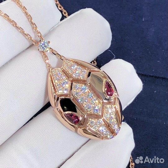 Bvlgari колье Serpenti 1,33ct с рубелитом