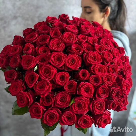 101 роза Цветы