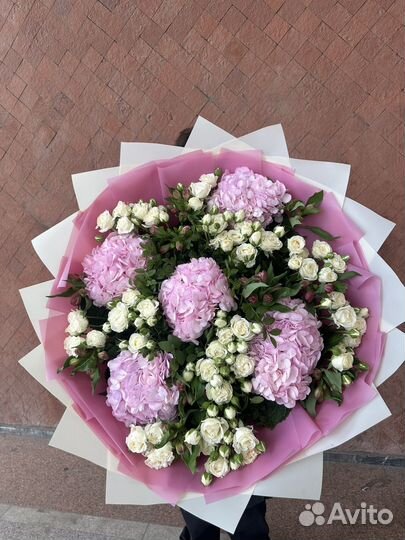 Гортензия, кустовая роза