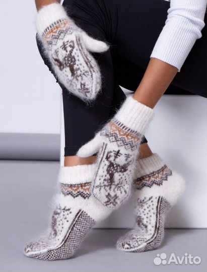 Варежки пуховые Носки пуховые