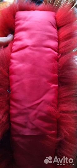 Воротник из меха енота