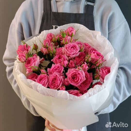 Розы пионовидные доставка цветов Букет роз