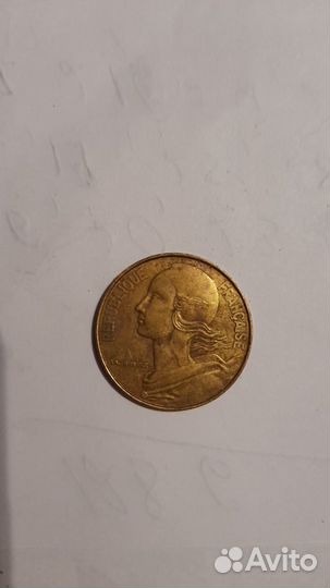 Монета 20 сантимов 1994