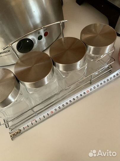 Органайзер. Баночки стеклянные по 300 мл-4 шт