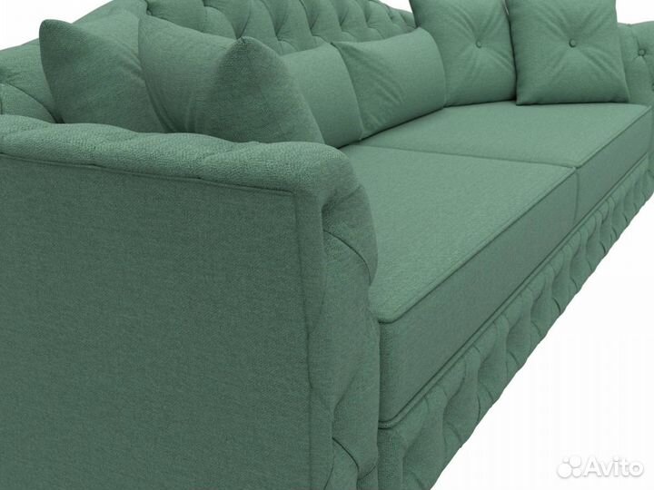 Диван прямой Артис, рогожка, амур зеленый. Москва