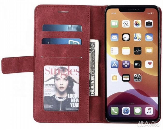 Чехол-книжка из Premium экокожи для iPhone 13