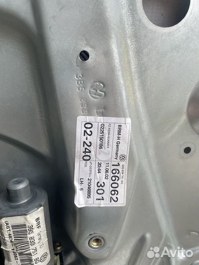 Задний стеклоподъемник пассат б5/б5+