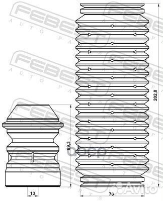 Отбойник и пыльник амортизатора, комплект