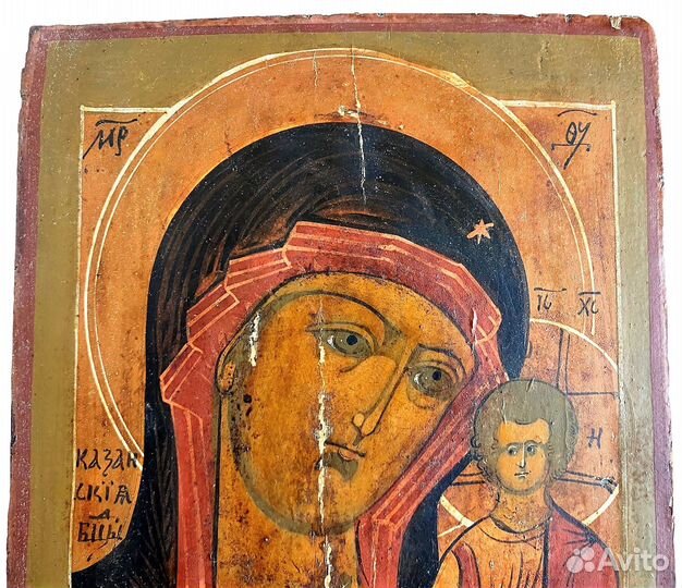 Старинная Казанская икона Божией Матери 19 век