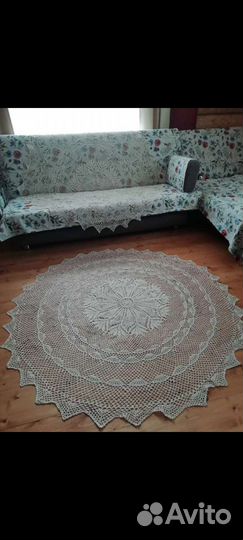 Скатерть вязаная из натуральной нити