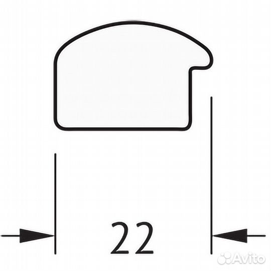 Зеркало Evoform Definite 44х34 BY 1325 в багетной