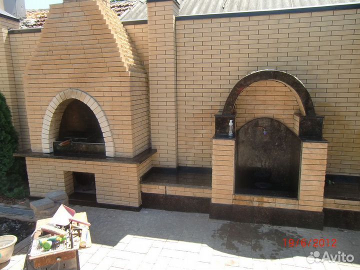 Печи камины барбекю из кирпича, опытными печниками