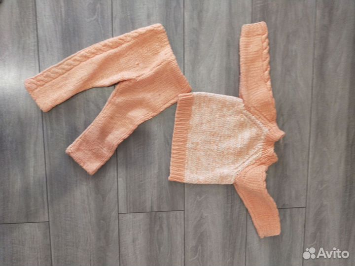 Вязаный комплект 80-86