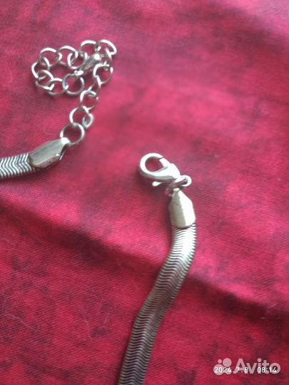 Цепь колье и сережки, бижутерия