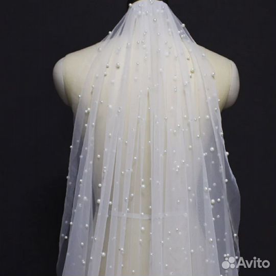 Свадебная фата длинная