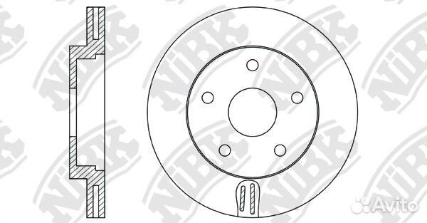 Диск тормозной nibk * RN1568 nissan altima,tean