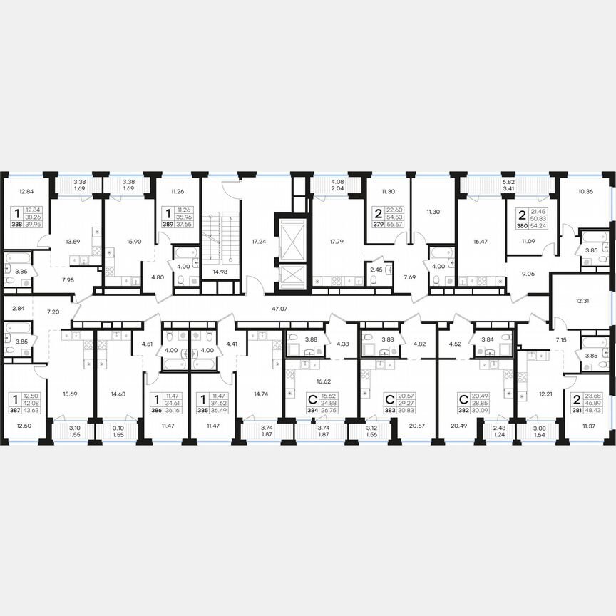 Квартира-студия, 30,8 м², 6/15 эт.
