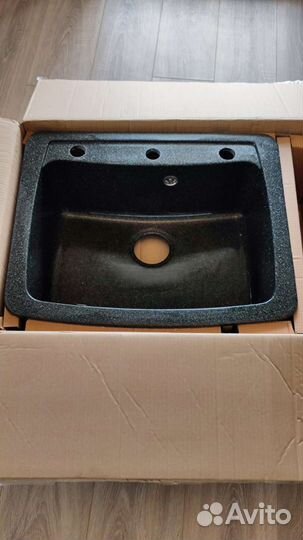 Кухонная мраморная мойка 60 см
