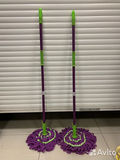 Швабра для мытья пола с отжимом Доляна