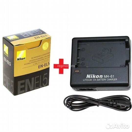 Аккумулятор Nikon EN-EL5+ Зарядка Nikon MH-61