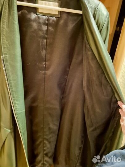 Пальто из натуральной кожи