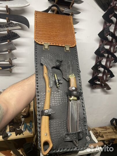 Премиум шампура в наборе топор +нож