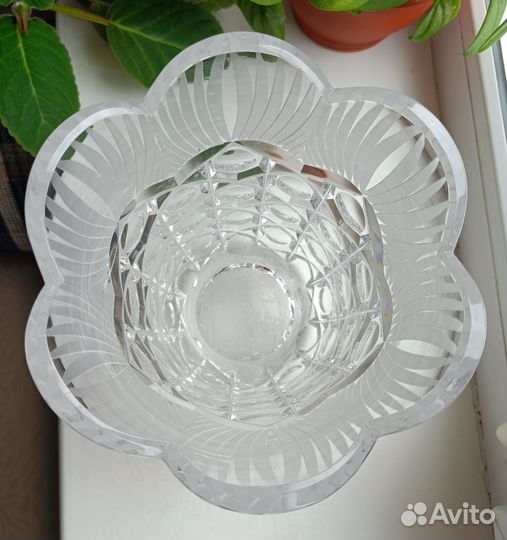 Хрустальная Ваза СССР Магнолия лзхс 19 см