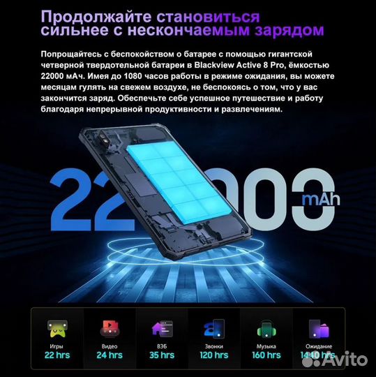 Планшет Blackview Active 8 Pro 8/256Gb Черный