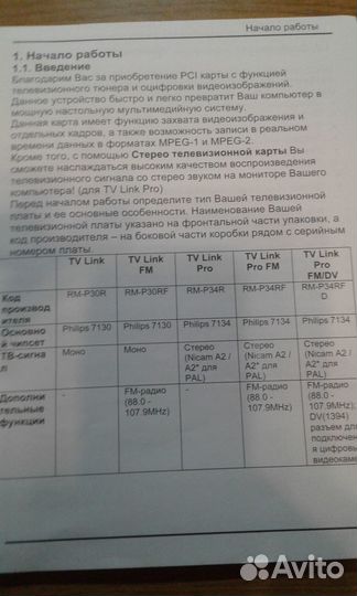 Тв карта RoverMedia TV Link(TV-FM тюнер PCI (2.1)