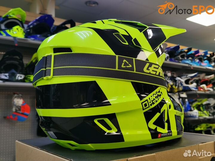 Шлем кроссовый Leatt Moto 3.5 V24 citrus с очками
