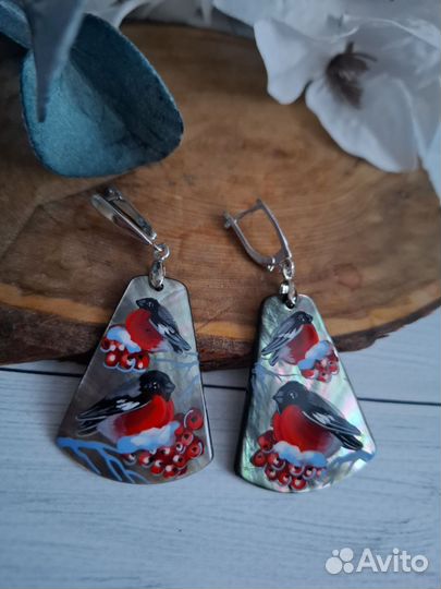 Серьги перламутровые 