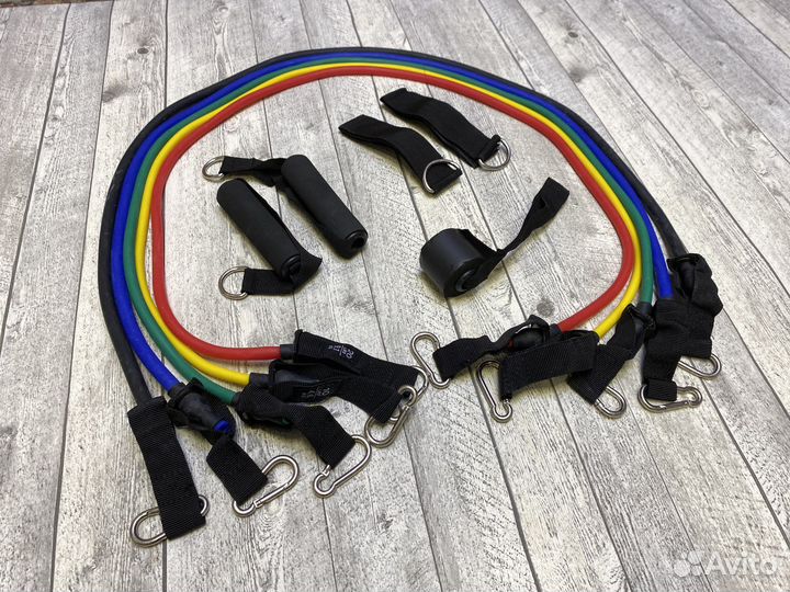 Набор трубчатых эспандеров упругость 70кг