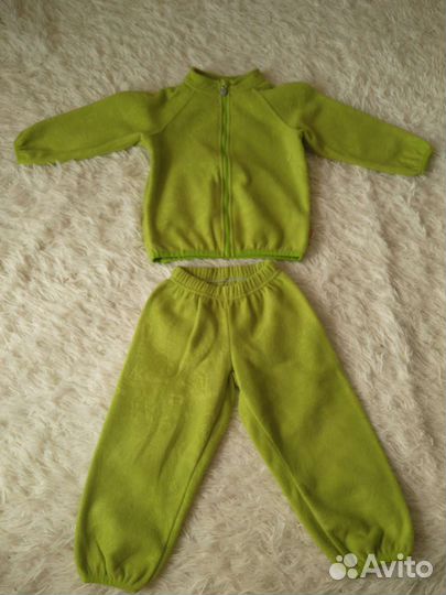 Флисовая поддева штаны и кофта 98