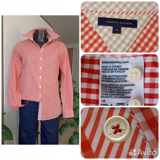 Pубашка Тommy hilfiger 44 р-р. Оригинал