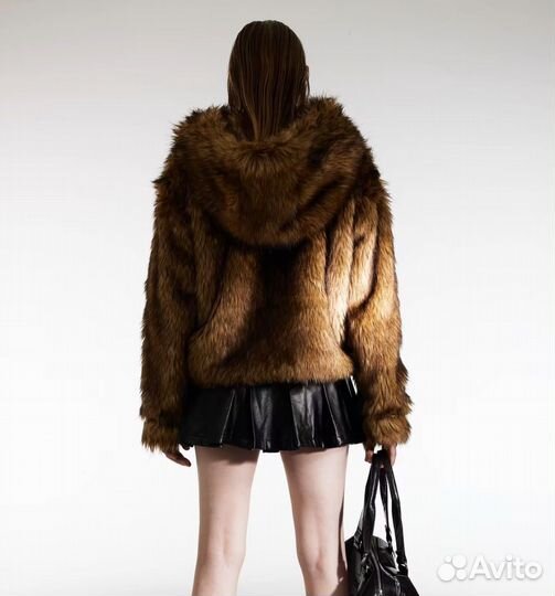 Бомбер night laboratory faux FUR jacket