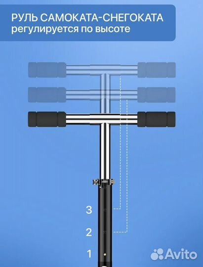 Новый складной самокат снегокат