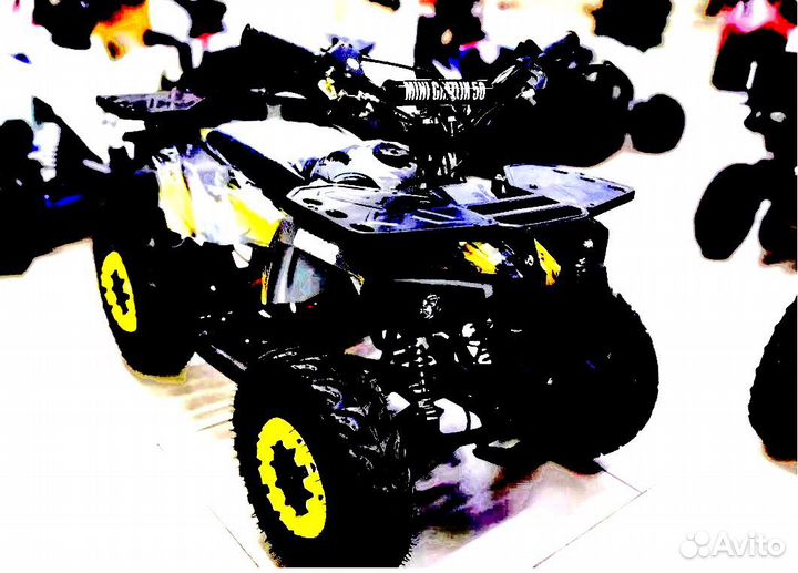Детский квадроцикл Mini Grizlik X16 (PS) желтый