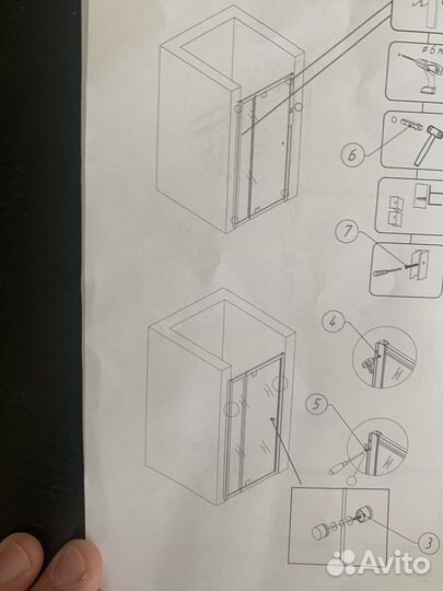 Дверь,кабина для душевой