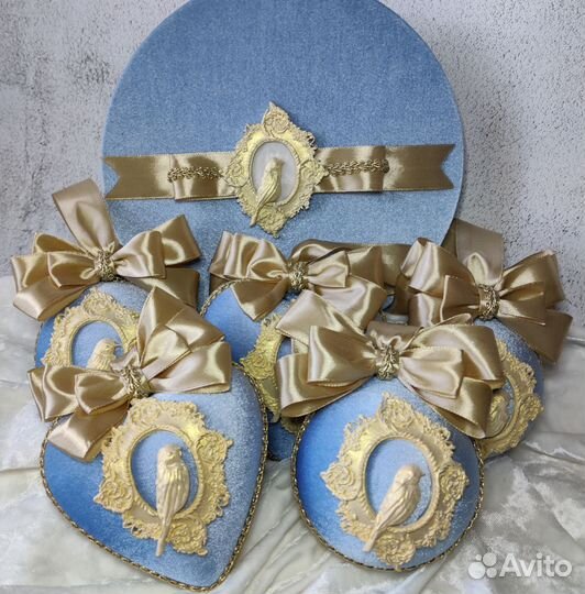 Набор ёлочных шаров ручной работы